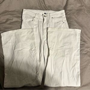 Women’s H&M white high rise wide leg jeans SIZE 8